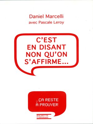 cover image of C'est en disant non qu'on s'affirme